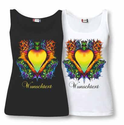 Show details for Tanktop Woman "Psychodelic Heart" Picture of Tanktop Woman "Psychodelic Heart"