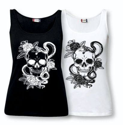 Show details for Tanktop Woman " Skullroses" Picture of Tanktop Woman " Skullroses"