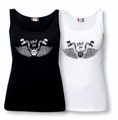 Show details for Tanktop Woman " Wheels of fire" Picture of Tanktop Woman " Wheels of fire"