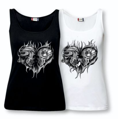 Show details for Tanktop Woman "2Skulls" Picture of Tanktop Woman "2Skulls"