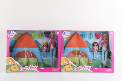 Picture of ToyToyToy, Lucy Puppen Set Camping Schwestern mit Sairy, 29cm + 10cm, 8474  
