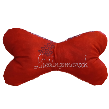 Show details for Nackenkissen / Leseknochen "Lieblingsmensch" Picture of Nackenkissen / Leseknochen "Lieblingsmensch"