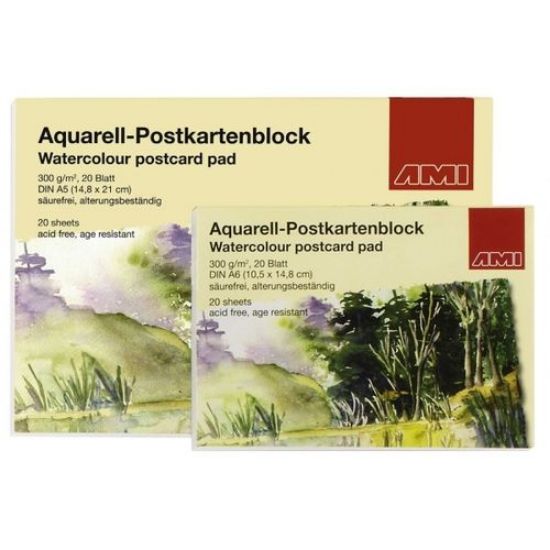 Bild von Aquarell-Postkartenblock A5 300 gr. 20 Blatt