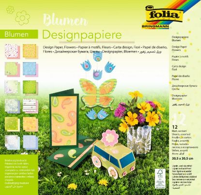 Bild von Designpapierblock Blumen