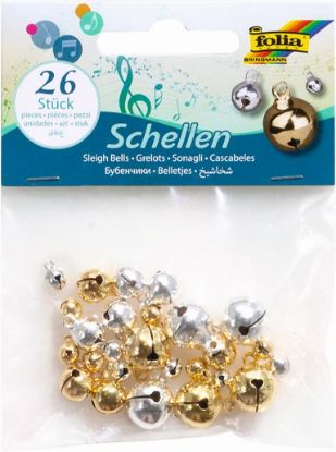 Picture of Schellen 26 Stück gold/silber