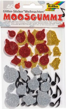 Bild von Moosgummi Glitter Sticker Weihnachten II