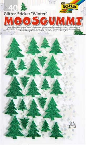 Bild von Moosgummi Glitter Sticker Winter