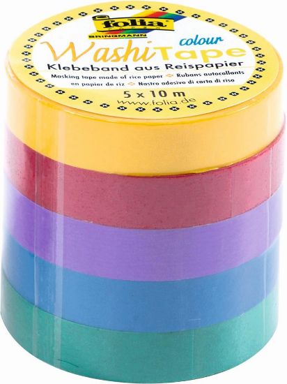 Bild von Washi-Tape 5er-Set Streifen bunt