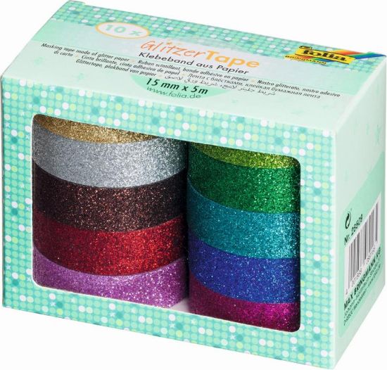 Bild von Glitzer Tape 10er Set 5x15mm