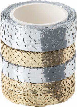 Show details for Washi Decor 4 Rollen gold, silber Picture of Washi Decor 4 Rollen gold, silber