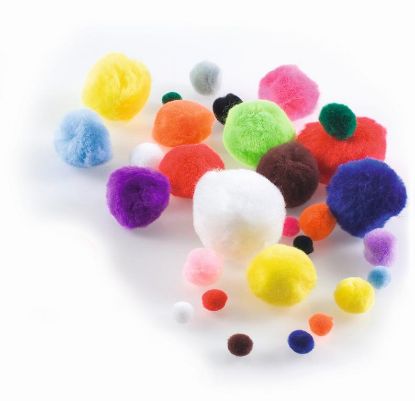 Bild von Pompons mix bunt 100 Stück