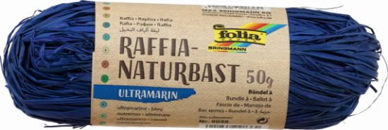 Bild von Raffia-Naturbast 50gr. Bündel - ultramarin