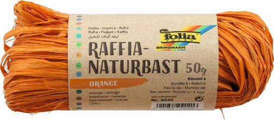 Bild von Raffia-Naturbast 50gr. Bündel - orange