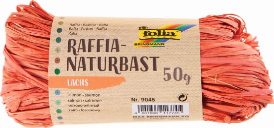 Bild von Raffia-Naturbast 50gr. Bündel - lachs