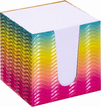 Bild von Notizbox Regenbogen aus 3D-Welle