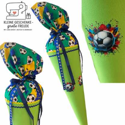Show details for Personalisierbare Schultüte – Fußball Picture of Personalisierbare Schultüte – Fußball